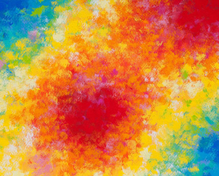爆発する赤|a012|【ギャラリー笑夢】☆抽象画,赤,青のアート