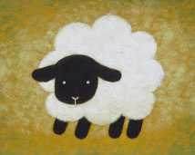 たたずむ羊動物画 オリジナル アート 販売 絵画 アクリル画 風水画徳島県,徳島市,美馬市,鳴門