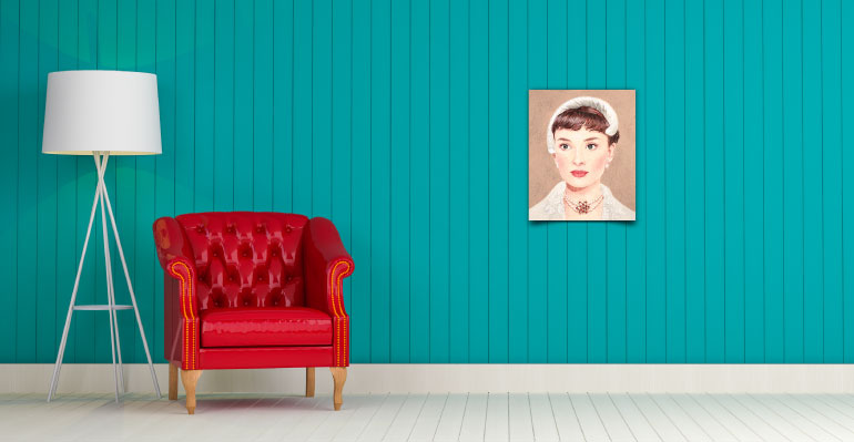 にこ淵に挿す光を部屋に飾ったイメージ オリジナル アート 販売 絵画 アクリル画 風水画 高知県,高知市,南国市,室戸市