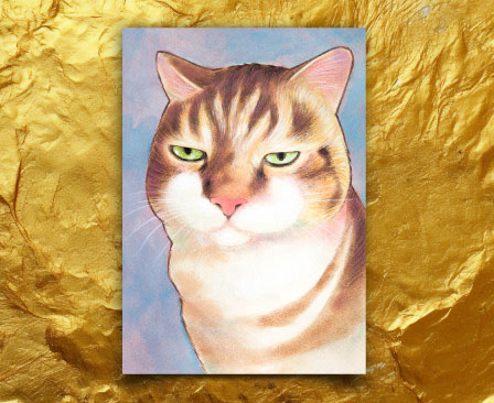 茶々丸 絵の全体像 オリジナル アート 絵画 アクリル画 風水画 長野県,松本市,上田市