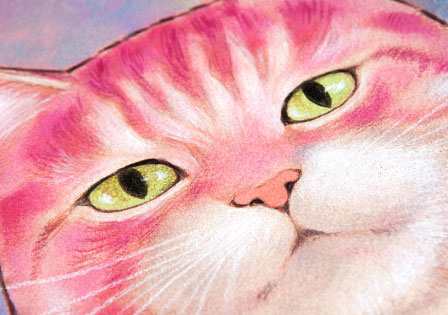 ロジータ 作品の拡大写真 タッチの確認 オリジナル アート 絵画 アクリル画 風水画 埼玉県,さいたま市,川口市,川越市